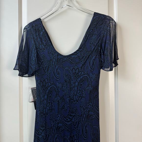 Eva Blue Dress Formal Beaded Y2K Vibes NWT 16 - Picture 12 of 13